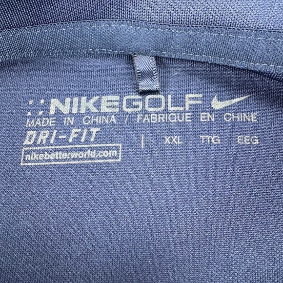 Nike Dri-FIT Sleeveless Polo Shirt Women's 2XL Collared Athletic Golf Navy White - Picture 5 of 10